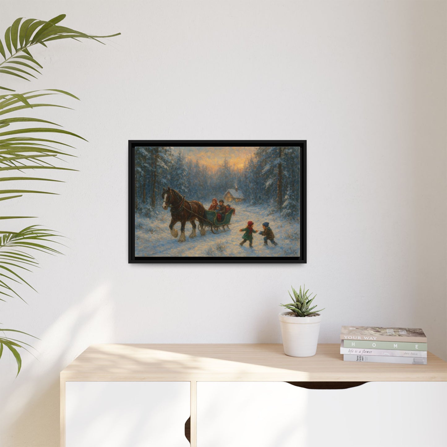 Winter Fun - Framed Canvas