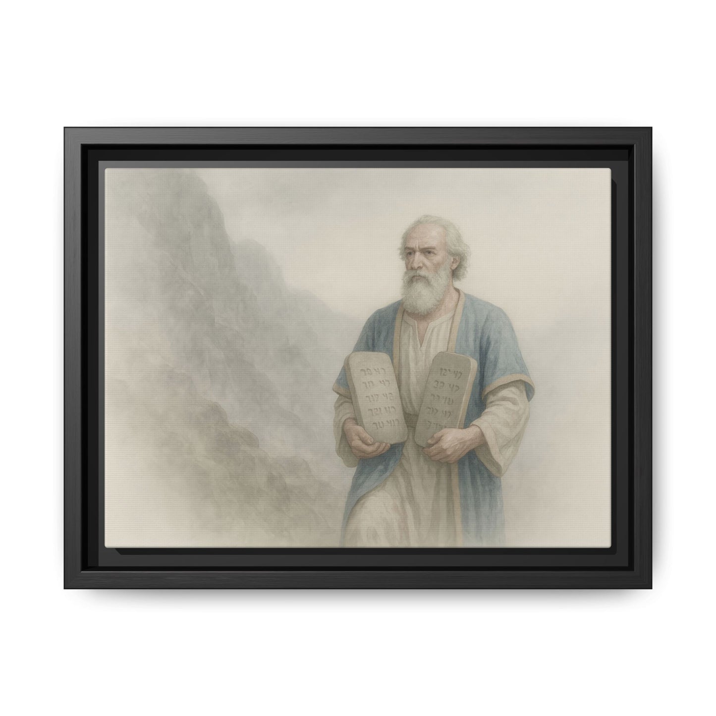Moses Comes Down from the Mountain - Framed Canvas