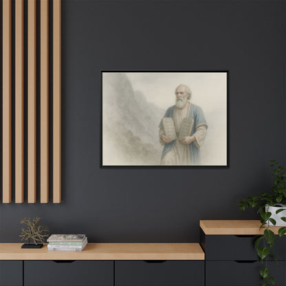 Moses Comes Down from the Mountain - Framed Canvas