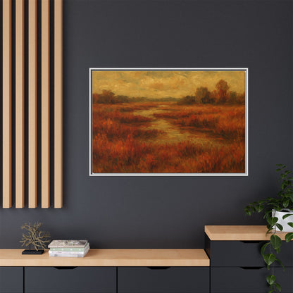 Fall Marsh - Framed Canvas