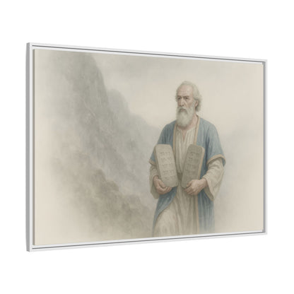 Moses Comes Down from the Mountain - Framed Canvas