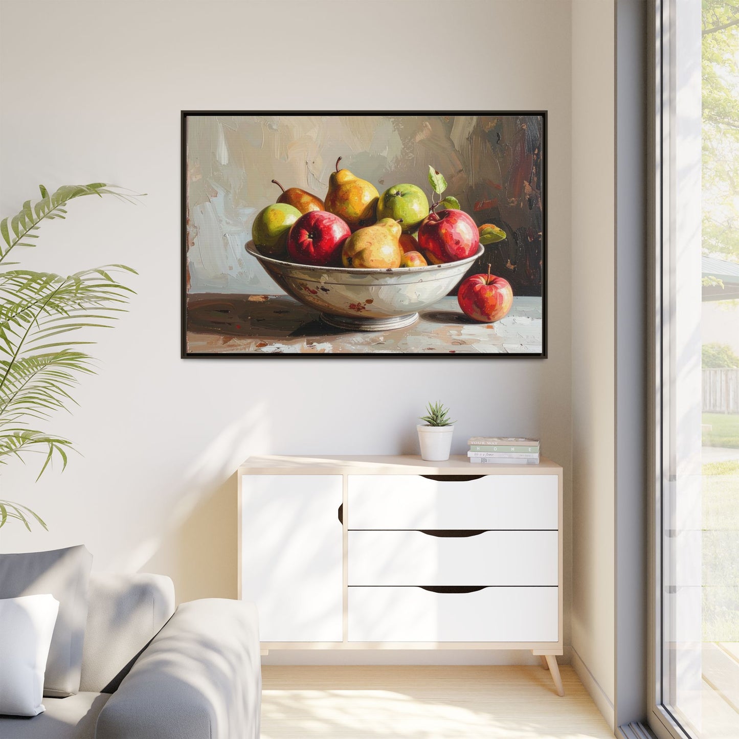 Farmhouse Fruit Bowl - Framed Canvas