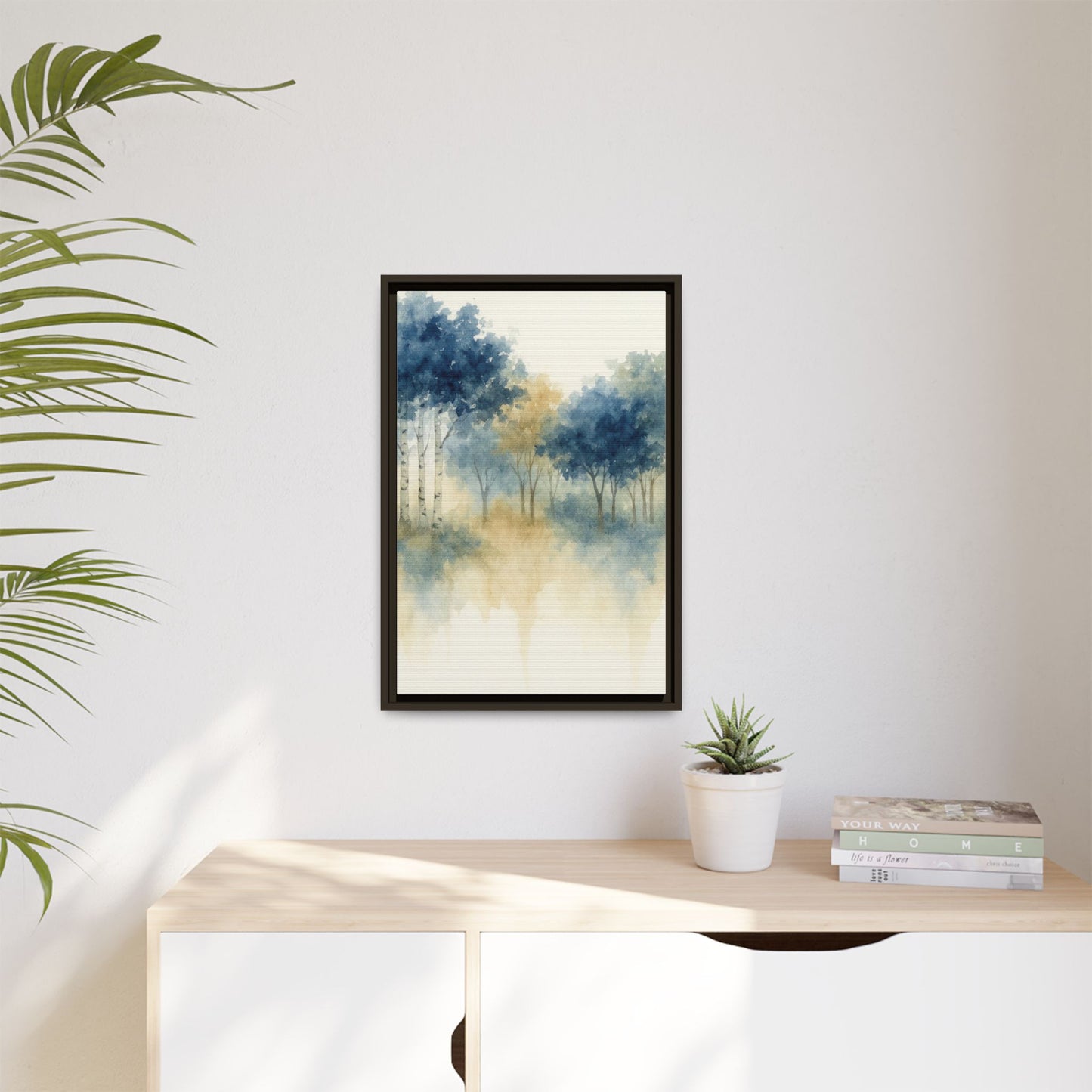 Floating Aspen and Birch Forest - Framed Canvas