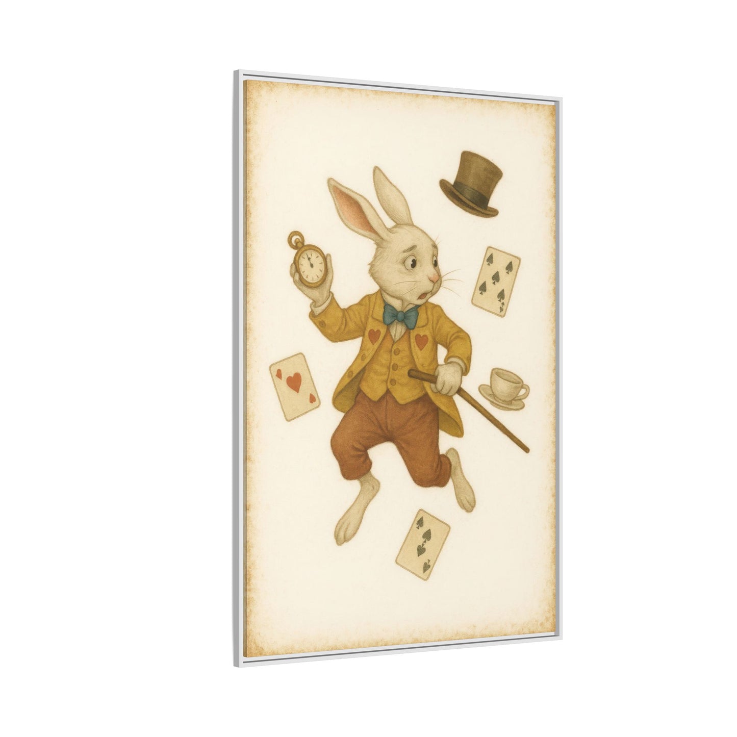 The White Rabbit - Framed Canvas