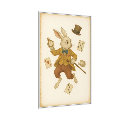 The White Rabbit - Framed Canvas
