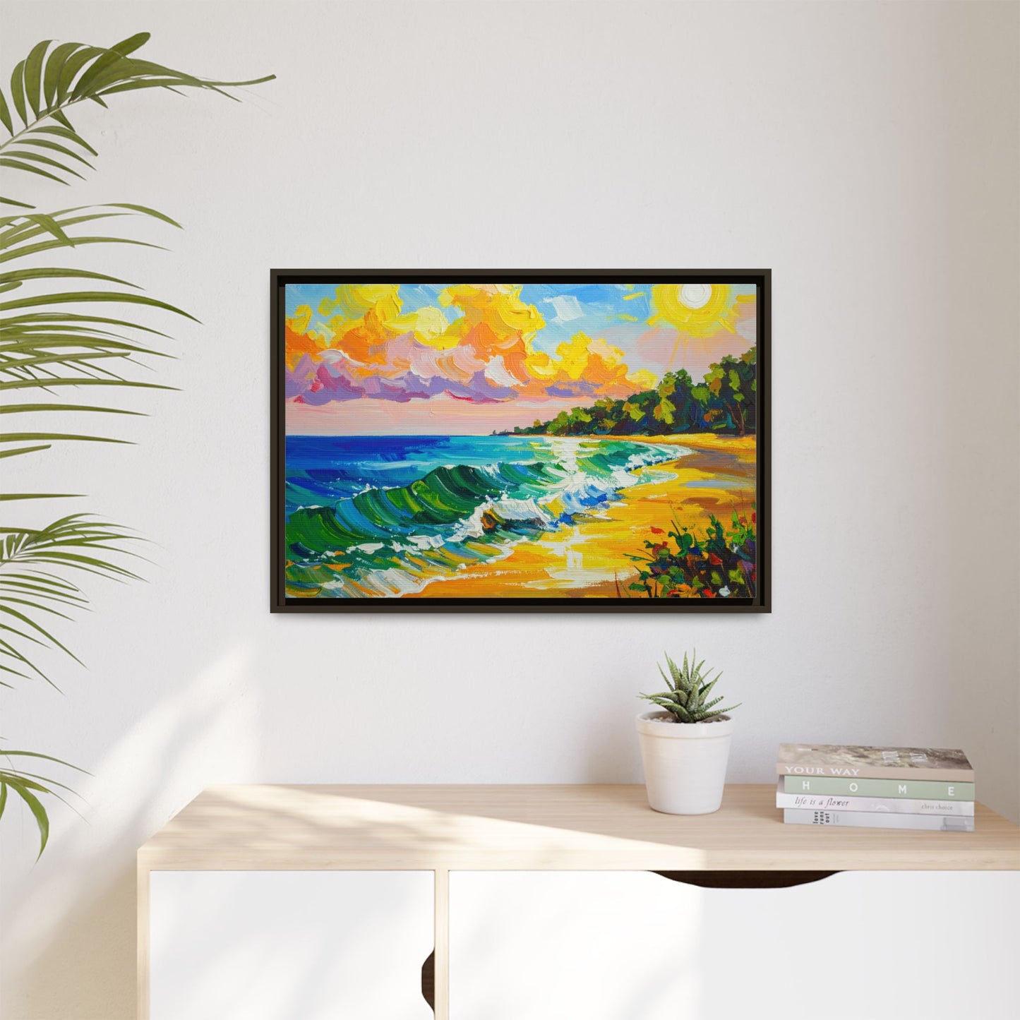 Tranquil Seascape- Framed Canvas