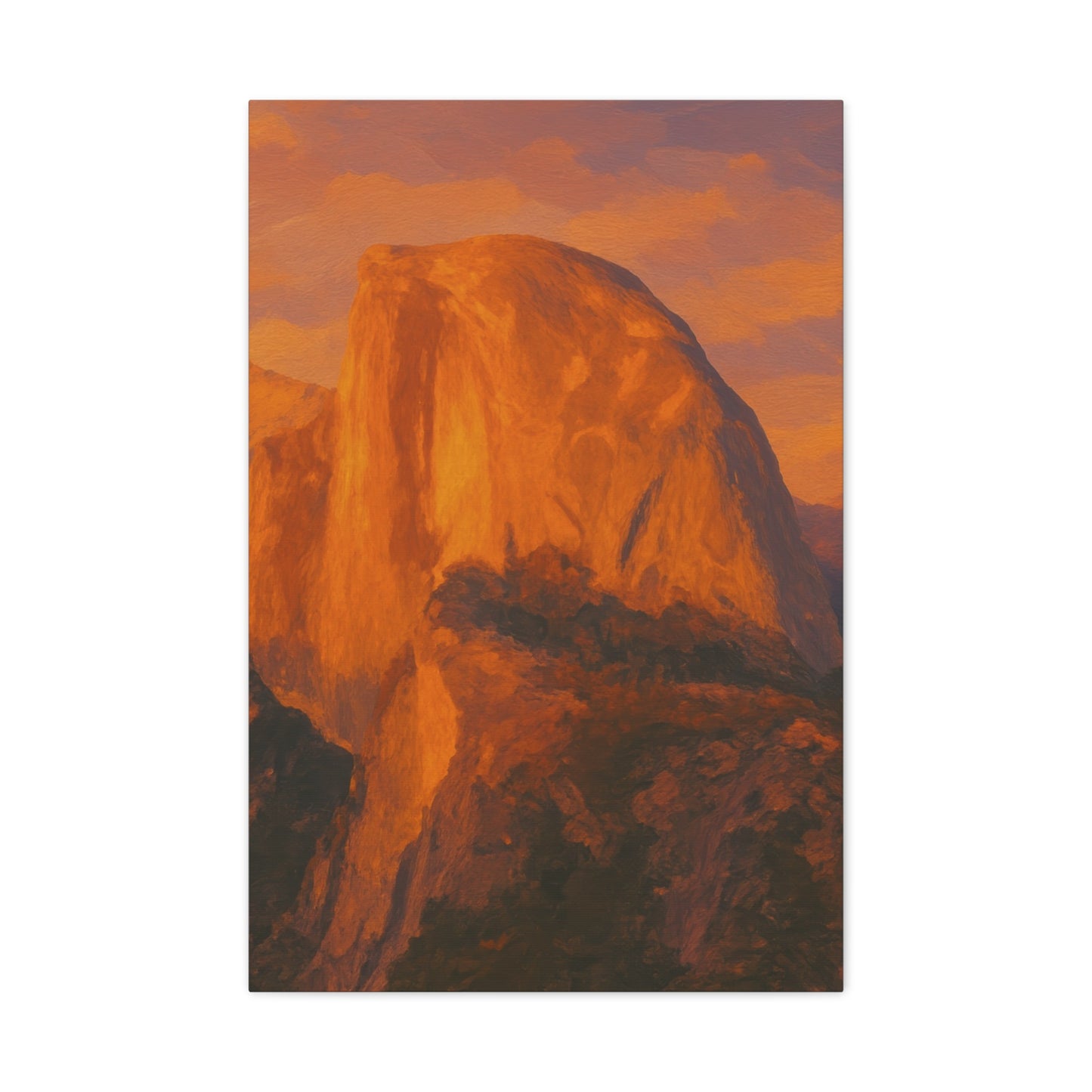 Sunset Over Half Dome Canvas