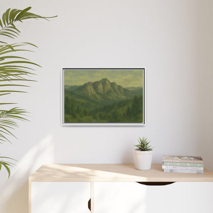 Green Mountains - Framed Canvas