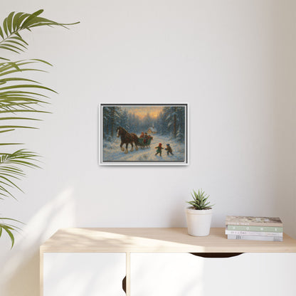 Winter Fun - Framed Canvas