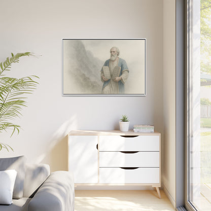 Moses Comes Down from the Mountain - Framed Canvas