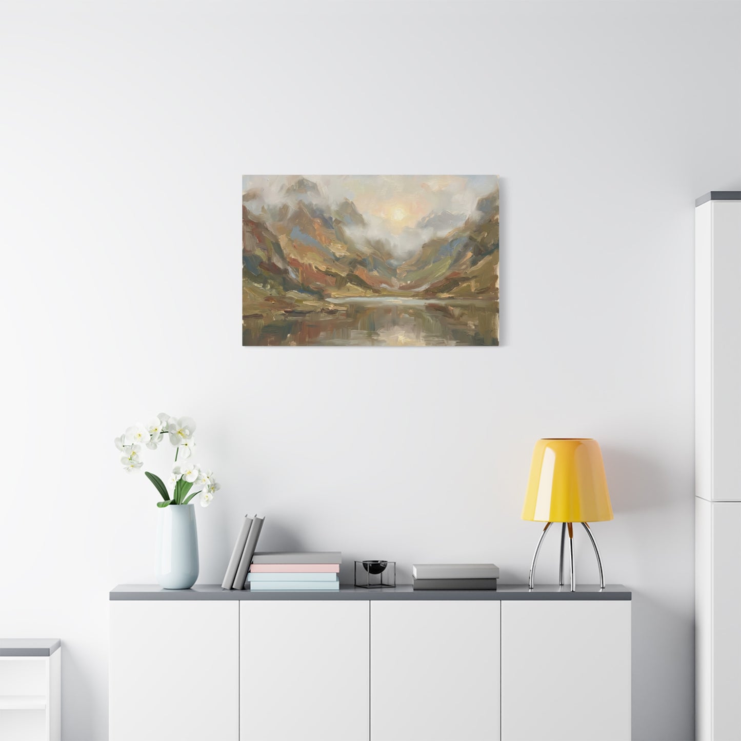 Misty Mountain Lake Canvas