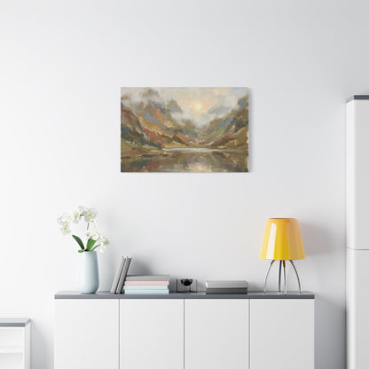 Misty Mountain Lake Canvas