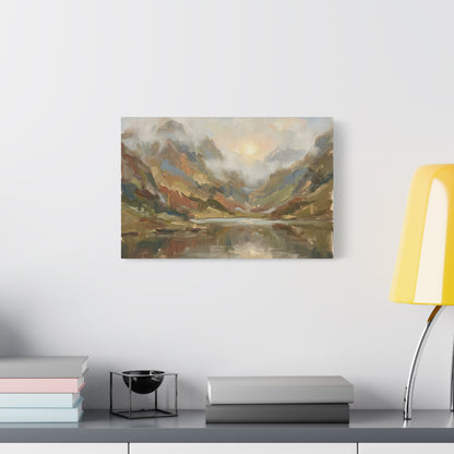 Misty Mountain Lake Canvas