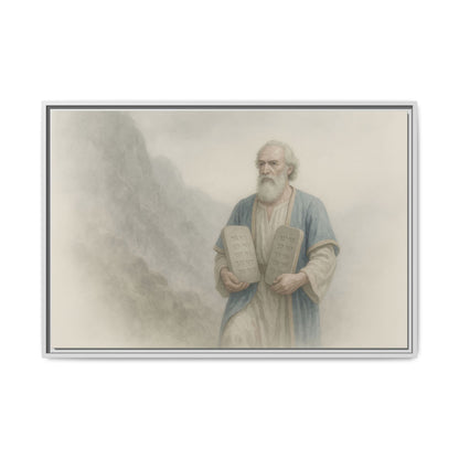 Moses Comes Down from the Mountain - Framed Canvas