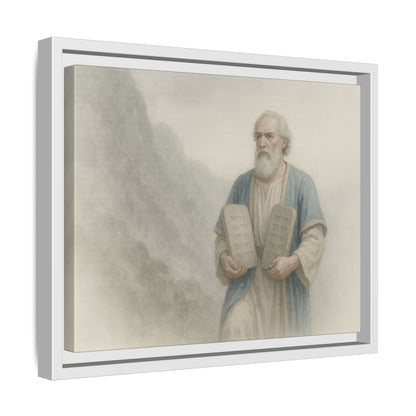 Moses Comes Down from the Mountain - Framed Canvas