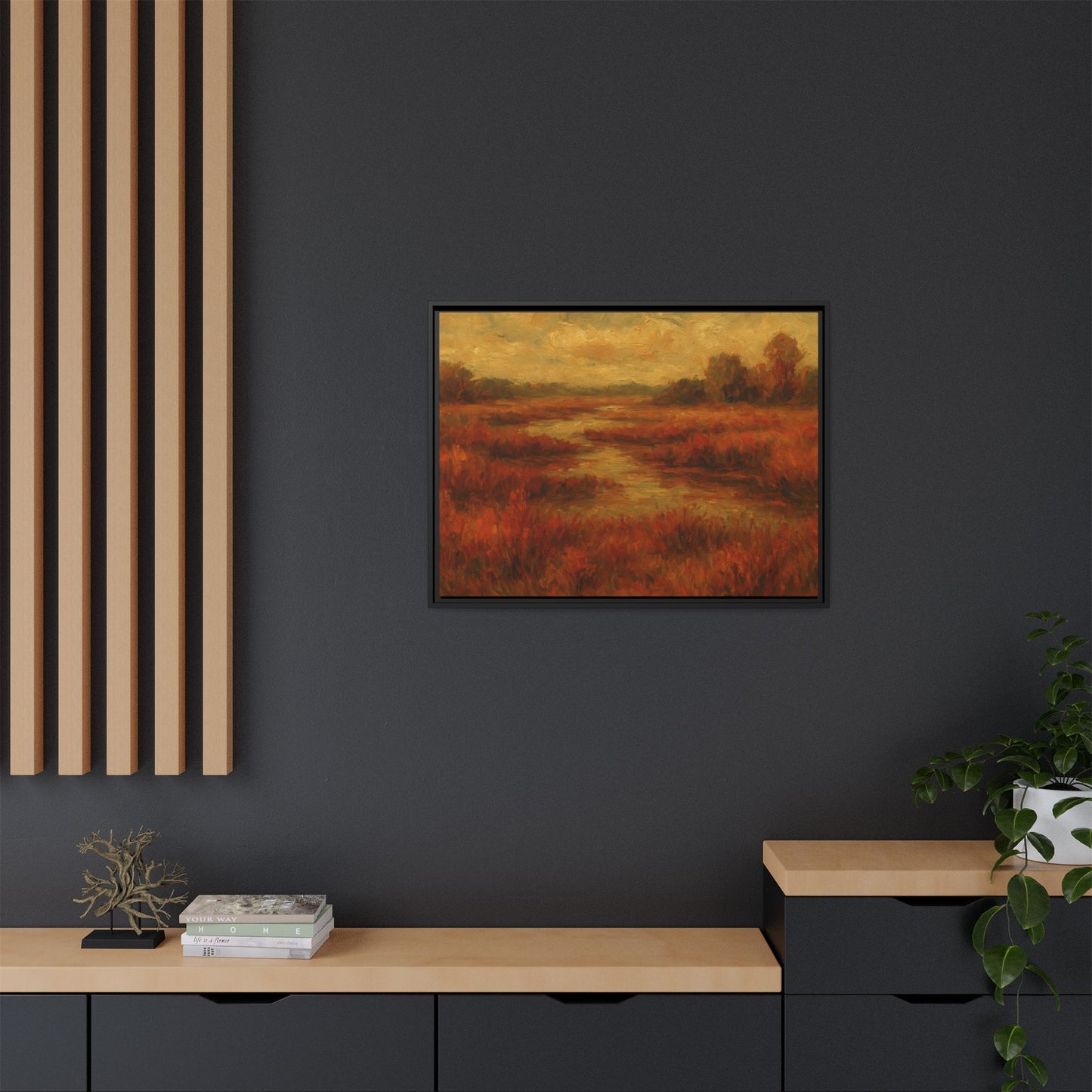 Fall Marsh - Framed Canvas