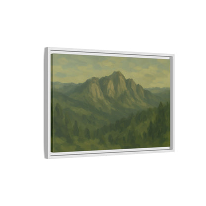 Green Mountains - Framed Canvas