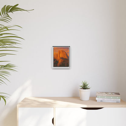 Sunset Over Half Dome - Framed Canvas