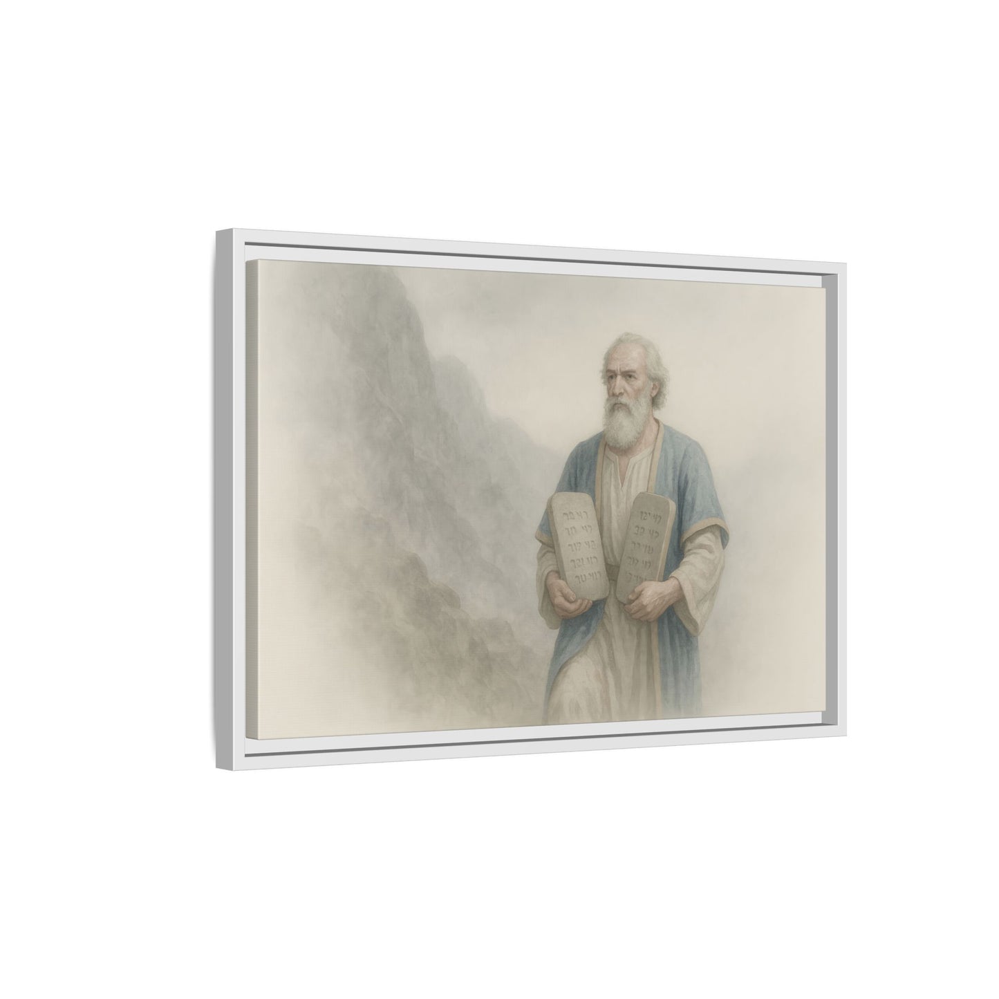 Moses Comes Down from the Mountain - Framed Canvas