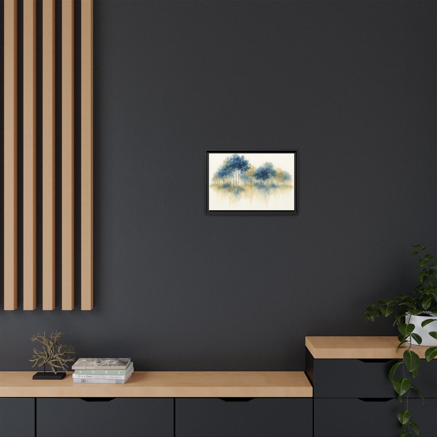 Floating Aspen and Birch Forest - Framed Canvas