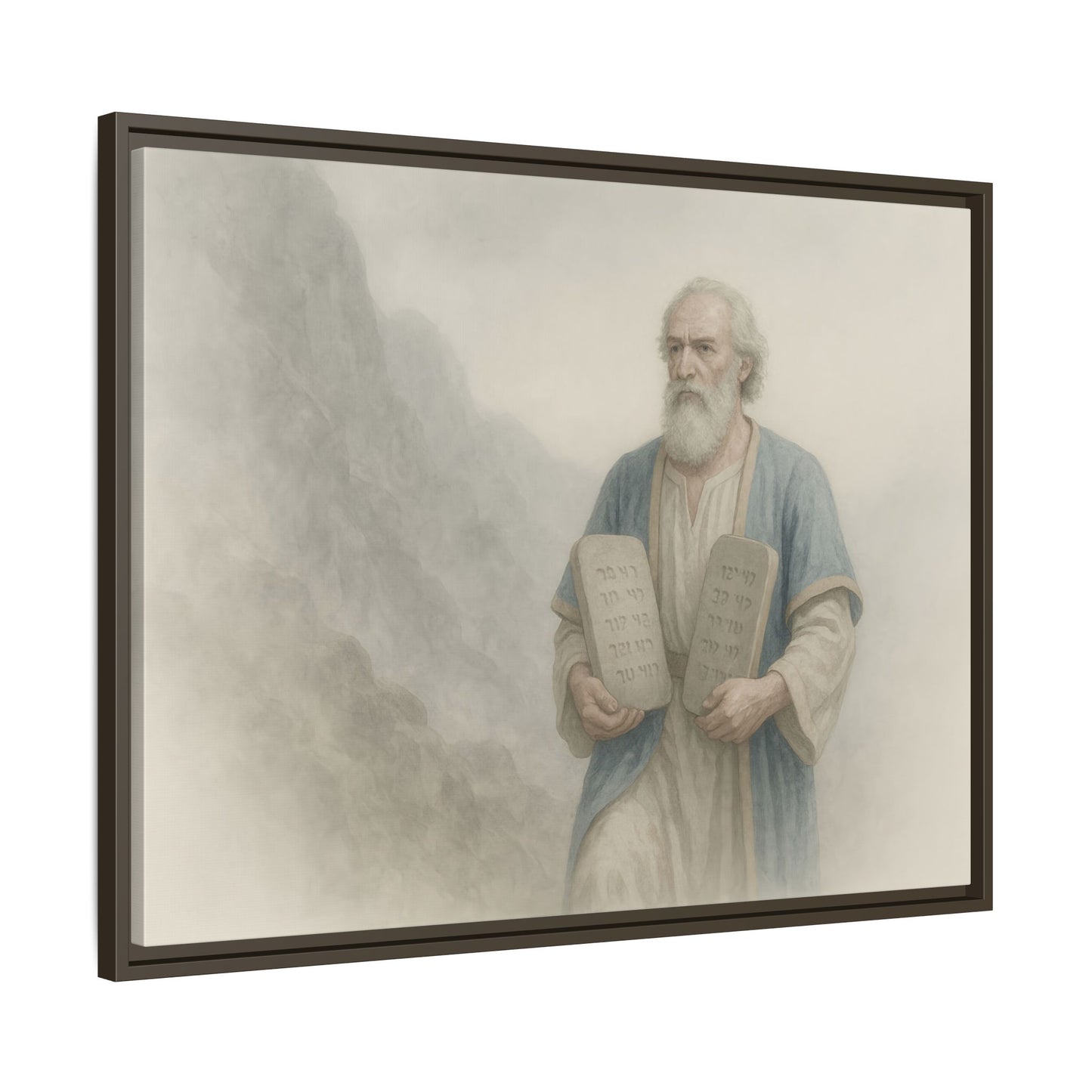 Moses Comes Down from the Mountain - Framed Canvas