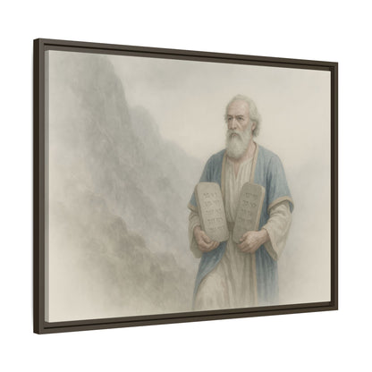 Moses Comes Down from the Mountain - Framed Canvas