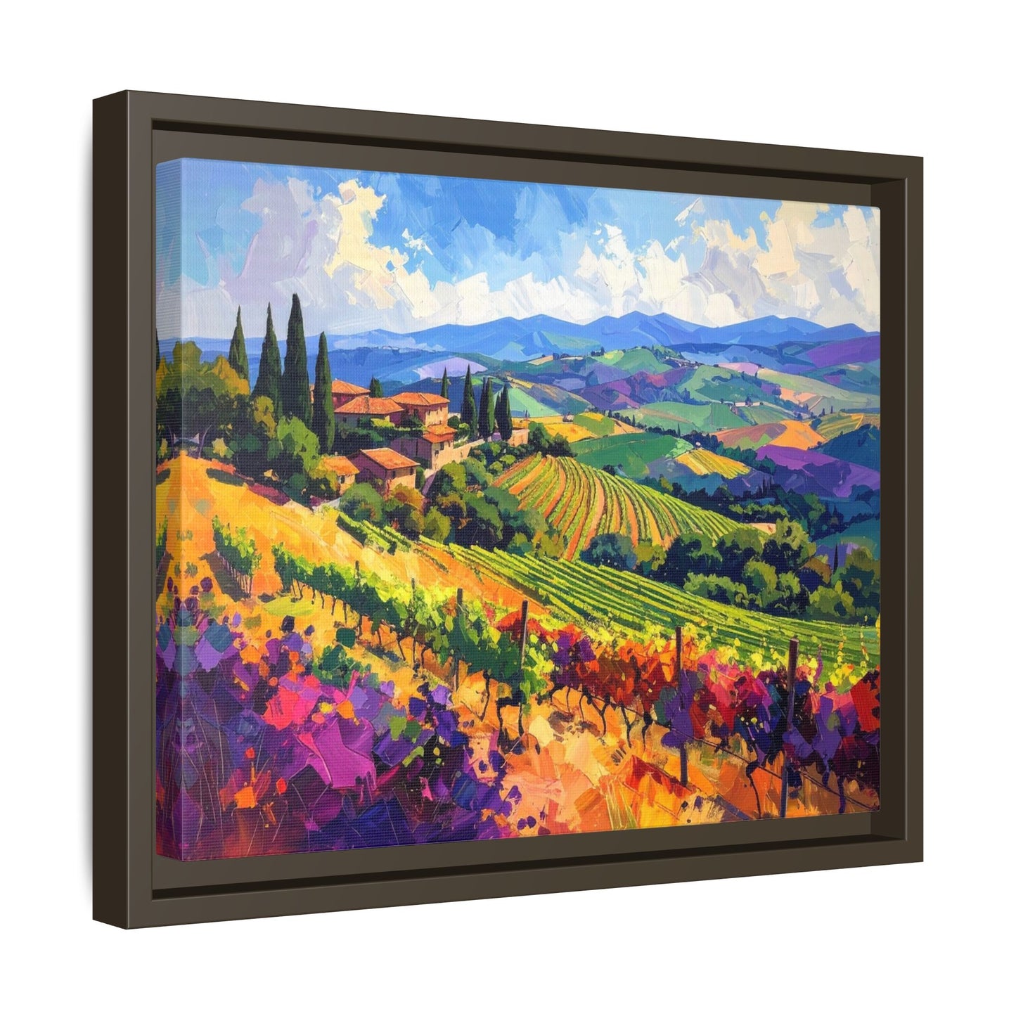 Italian Vineyard - Framed Canvas