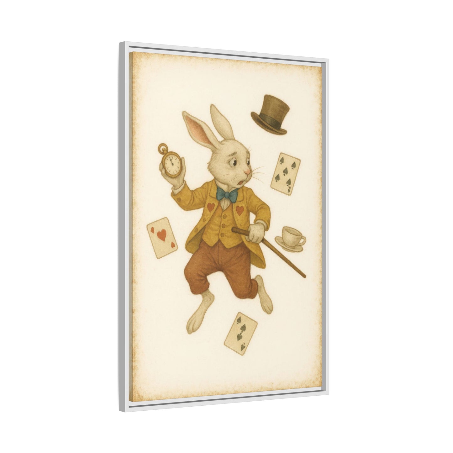 The White Rabbit - Framed Canvas