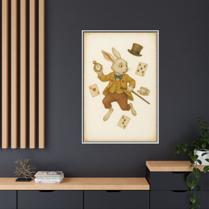 The White Rabbit - Framed Canvas
