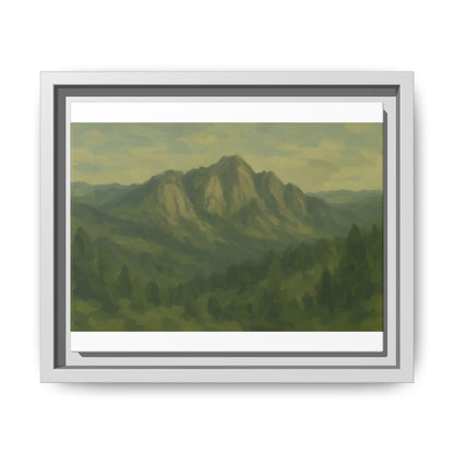 Green Mountains - Framed Canvas