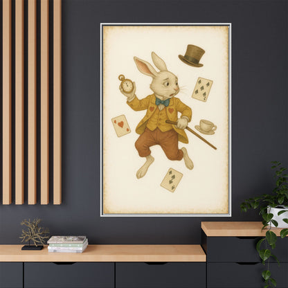 The White Rabbit - Framed Canvas