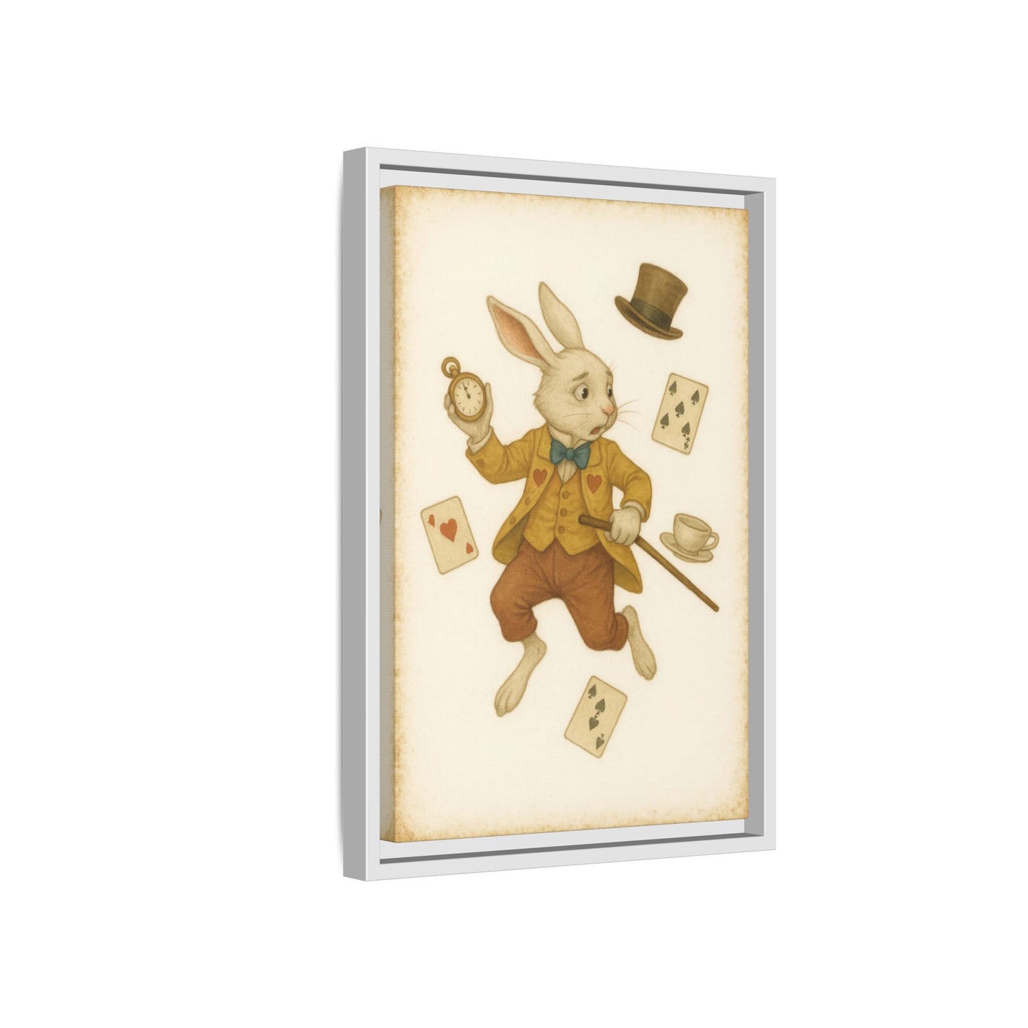 The White Rabbit - Framed Canvas