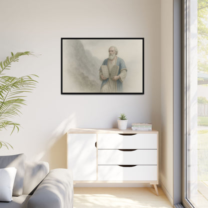 Moses Comes Down from the Mountain - Framed Canvas