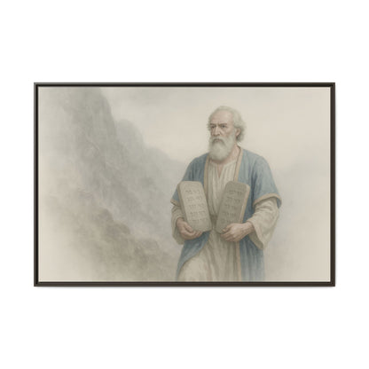 Moses Comes Down from the Mountain - Framed Canvas