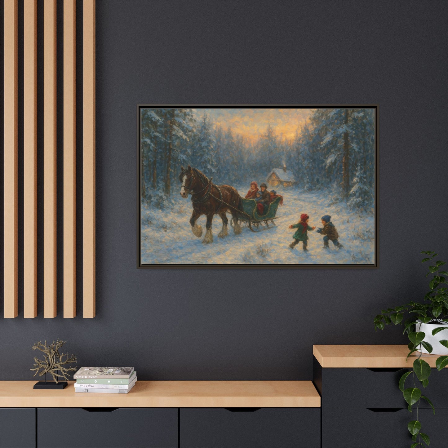 Winter Fun - Framed Canvas