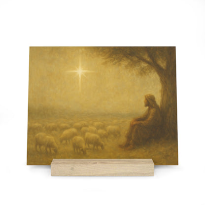 Shepherd In The Field - Gallery Board with Stand
