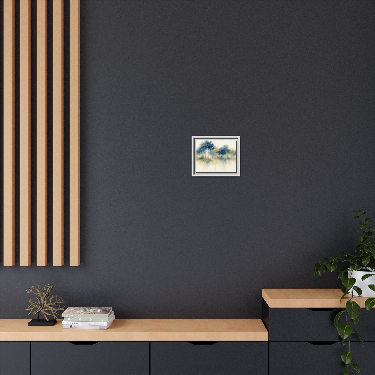 Floating Aspen and Birch Forest - Framed Canvas