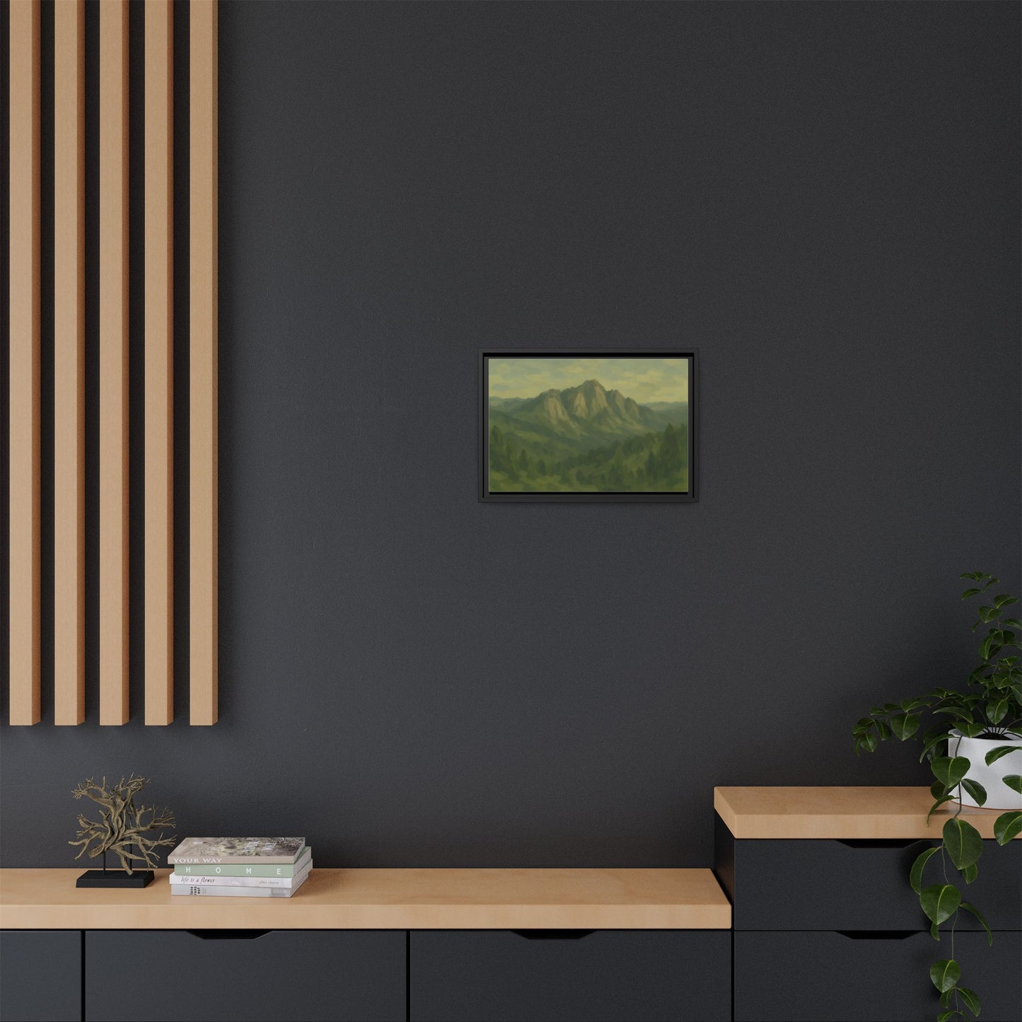 Green Mountains - Framed Canvas