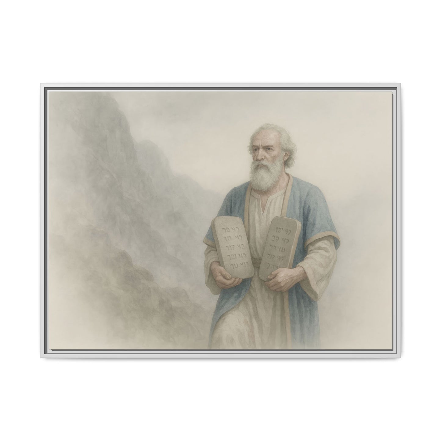 Moses Comes Down from the Mountain - Framed Canvas