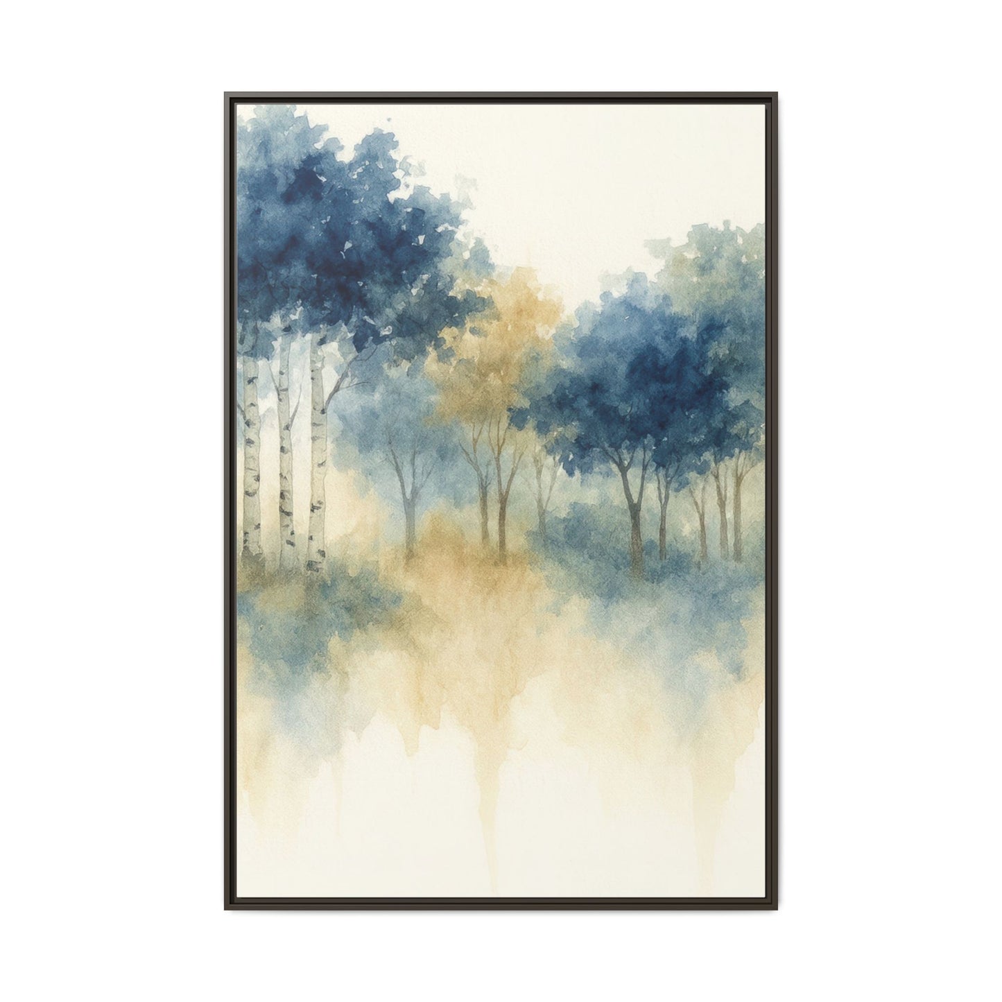 Floating Aspen and Birch Forest - Framed Canvas