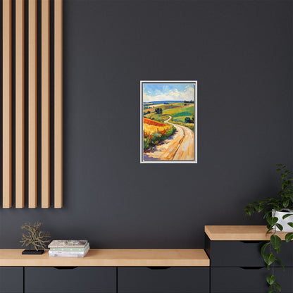 Lazy Country Road #3 - Framed Canvas