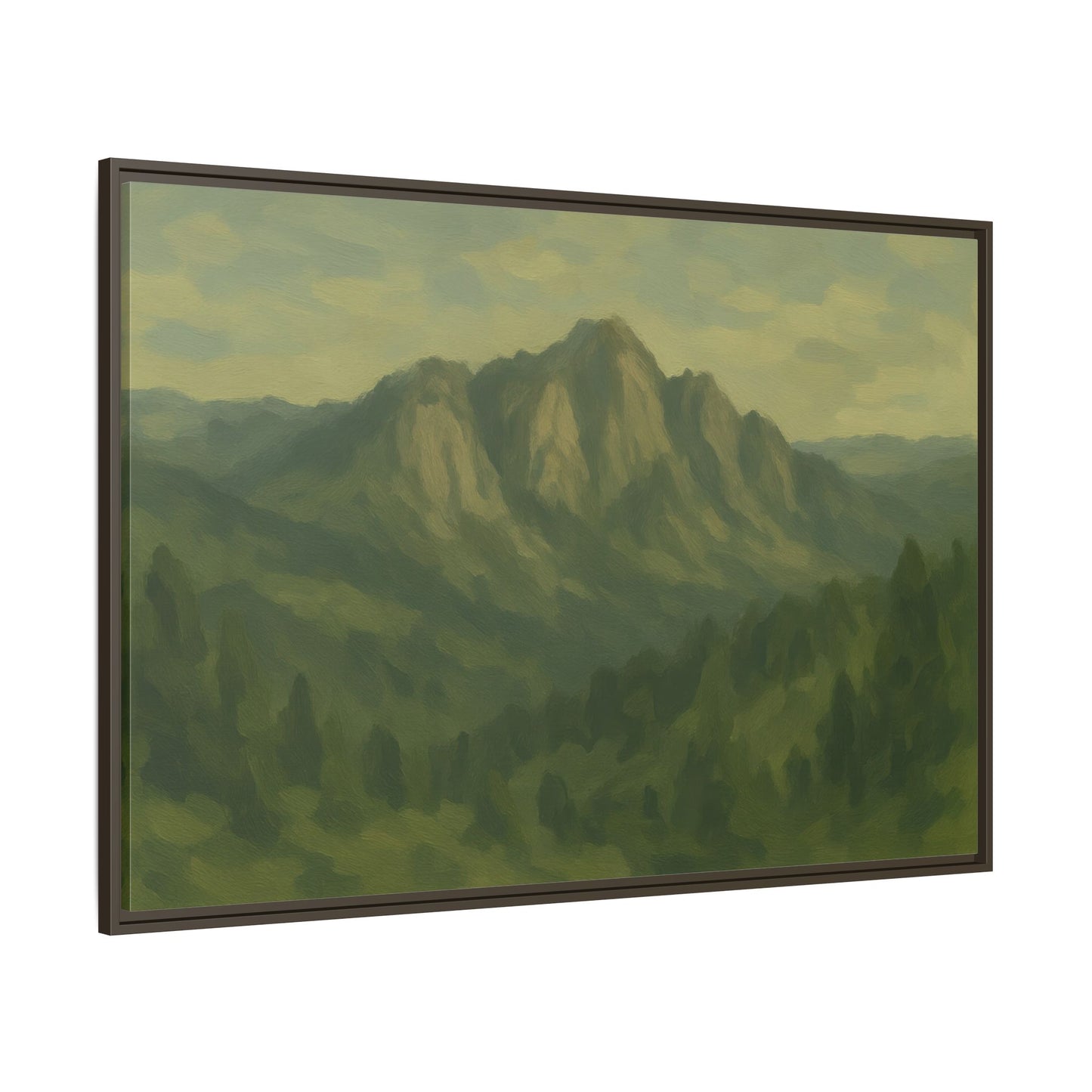 Green Mountains - Framed Canvas