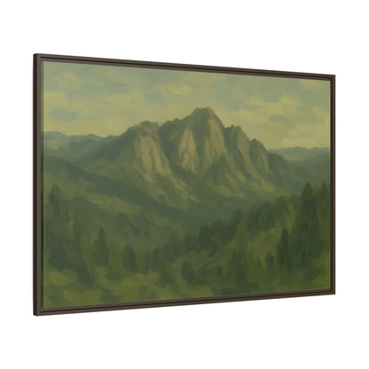 Green Mountains - Framed Canvas