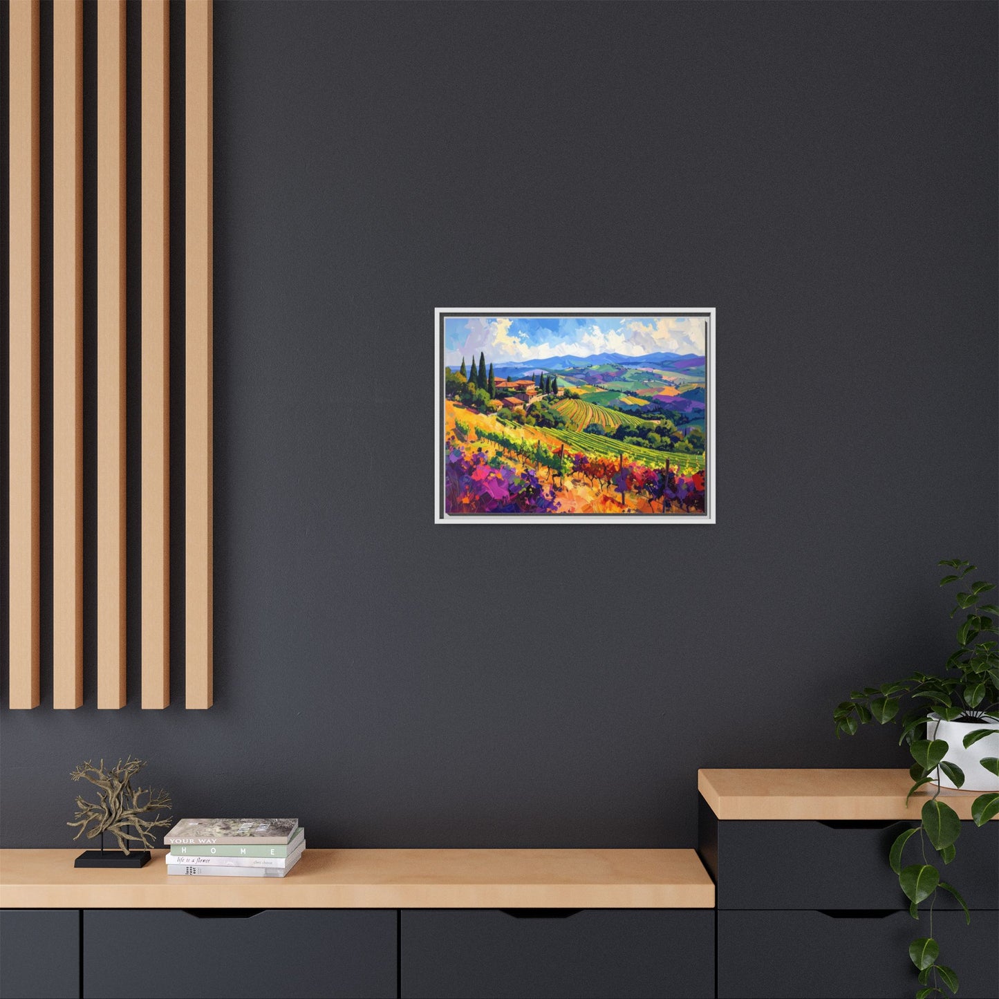 Italian Vineyard - Framed Canvas