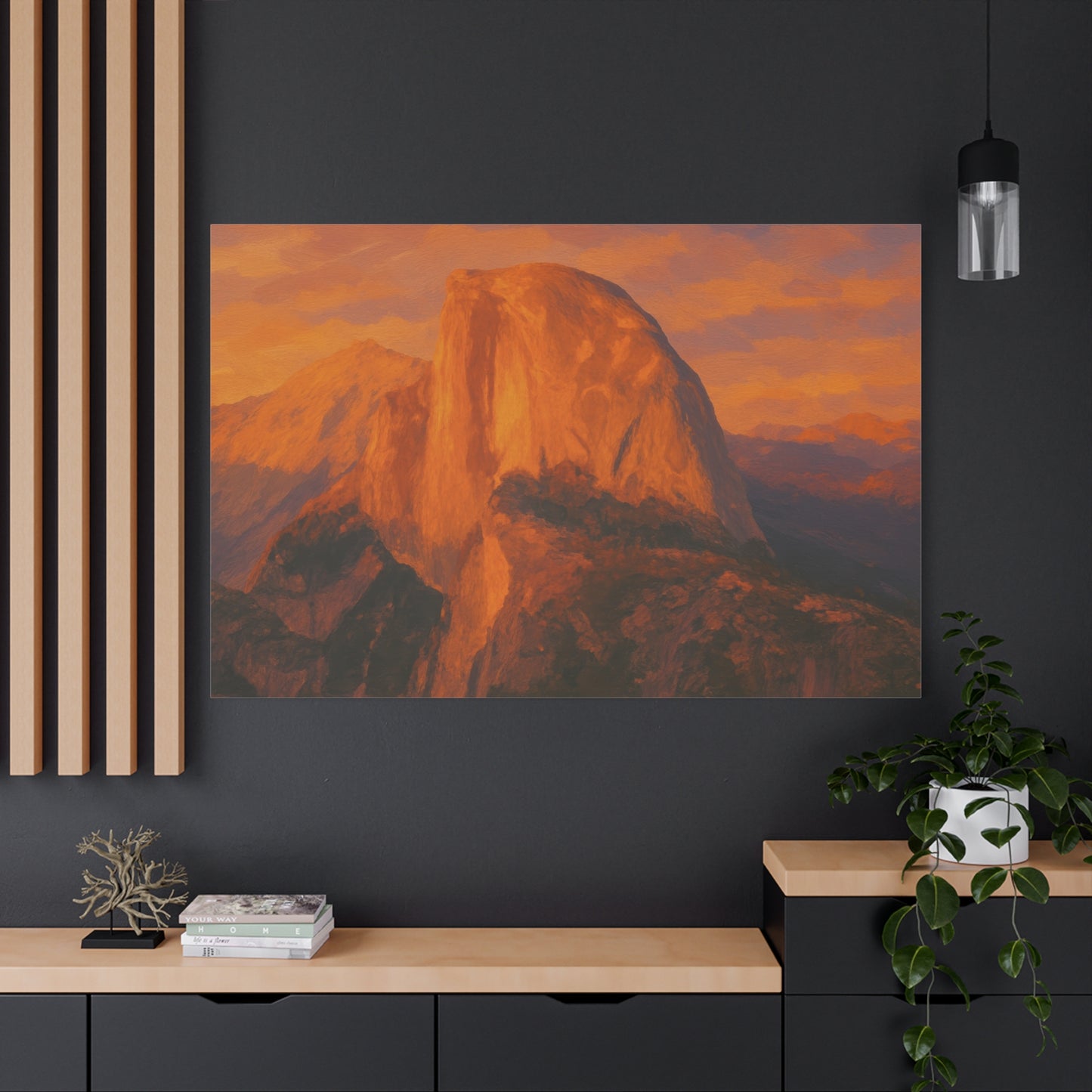 Sunset Over Half Dome Canvas
