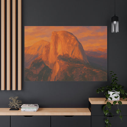 Sunset Over Half Dome Canvas