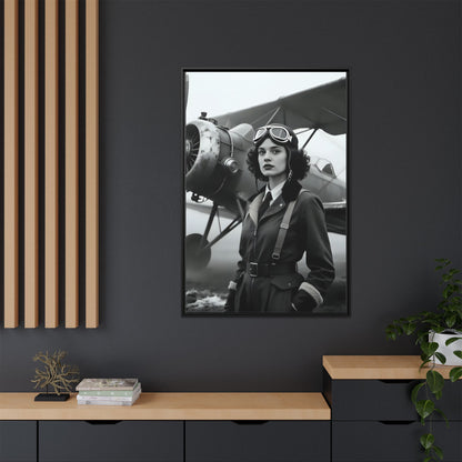 Lady of the Sky - Framed Canvas