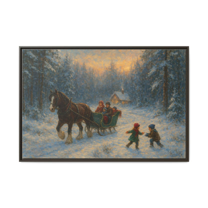 Winter Fun - Framed Canvas