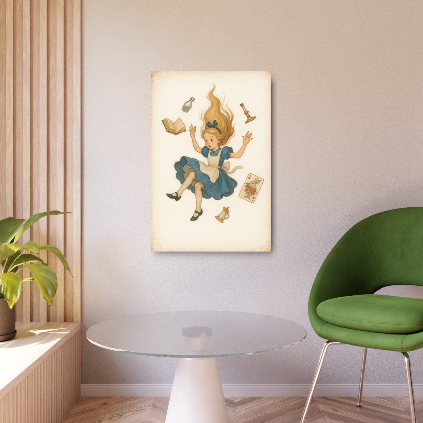 Alice Down the Rabbit Hole - Metal Print