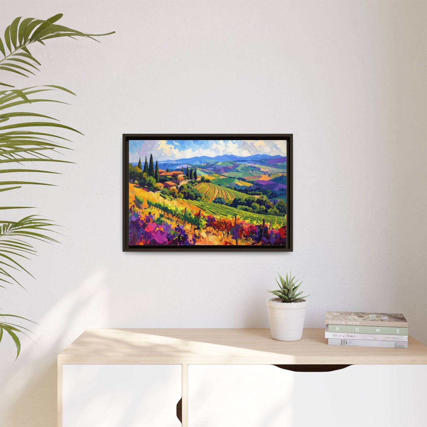Italian Vineyard - Framed Canvas